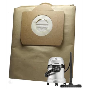 Paper Dust Bags compatible with Karcher WD3, WD3 P, MV3 & WD 3.200, Made Of Double Ply Filter, Tear Resistance. Imported
