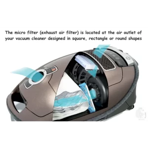 2 Universal Micro Filter, Cut to Size for All Vacuum Cleaners with Exhaust Micro Filter Features