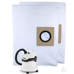 Replacement Filter for KARCHER WD2, Set of 2 Dust Bag, Tear Resistant, 3-Ply Dust Bags Provides an Advanced Filtration on Micro-Level Compared to 2 Ply Paper Filters