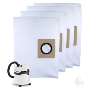 Set of 4 Dust Bags Compatible with WD 2, Tear Resistant, 3-Ply Dust Bags Provides an Advanced Filtration on Micro-Level Compared to 2 Ply Paper Filters