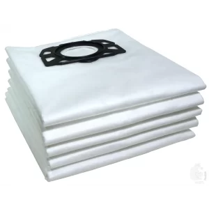 Fleece Dust Bags Set Of 5 - for Karcher Vacuum Cleaner WD1, WD3, Bigger in Dust Collecting Size Means Longer Use For Each Bag Than The Usual Bags Available In The Market, Tear