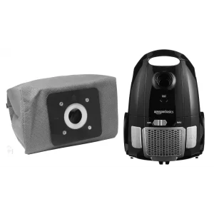 Vacuum Cleaner Dust Bag, Compatible with Amazon Basic, 3 L Black Vacuum Cleaner, Washable and Reusable, Imported