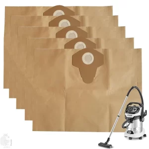 Paper Dust Bags Set of 5 - Compatible with Karcher WD5 and WD6