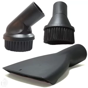 35 mm Basic Vacuum Cleaner Accessory Kit, 1 Round Brush, 1 Rotatable Brush and 1 Mattress Nozzle Compatible With Karcher WD1, WD2, WD3, WD4, WD5, WD6
