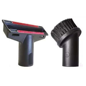 32 mm, Combo Accessory for Vacuum Cleaner - Round Brush and Upholstery Nozzle, Designed and Manufactured in Italy