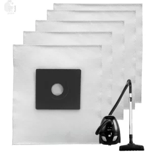 AmazoBasic Vacuum Cleaner Compatible Set of 5 Dust Bags, Tear Resistant, 3-Ply Dust Bags Provides an Advanced Filtration on Micro-Level Compared to 2 Ply Paper Filters