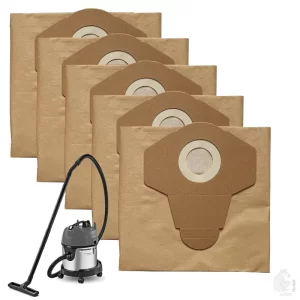 Paper Dust Bags Set of 5 - Compatible with Karcher NT 20/1 Me Classic