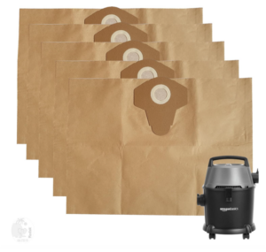 Paper Dust Bags Set of 5 - Compatible with Amazon Basic 15 L