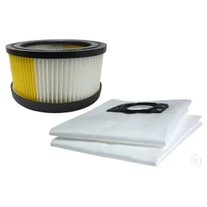 1 Nano Coated Cartridge Filter And 2 Fleece Filter Bags Compatible With Karcher WD 4 and WD 5, Imported